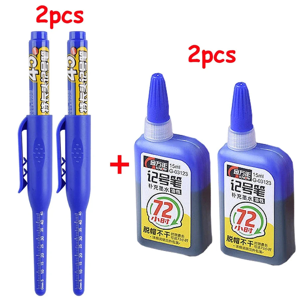 45mm Langspitze Tiefloch Marker – Wasserfester Stift für Holz, Fliesen, Metall