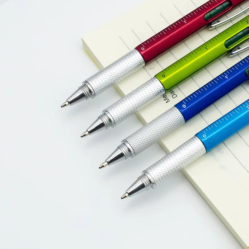 7-in-1 Multifunktions Kugelschreiber mit Touchpen Schraubendreher Lineal