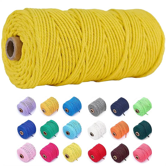 100 m Rolle bunte 3 mm Baumwollschnur für DIY und Dekoration