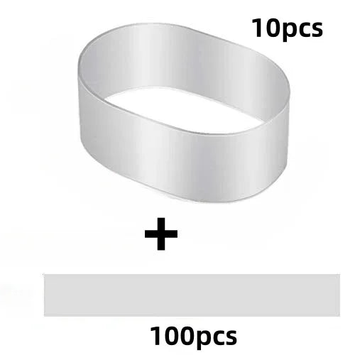 10er Set Edelstahl Backformen Oval Rund für Mousse Kuchen Gebäck