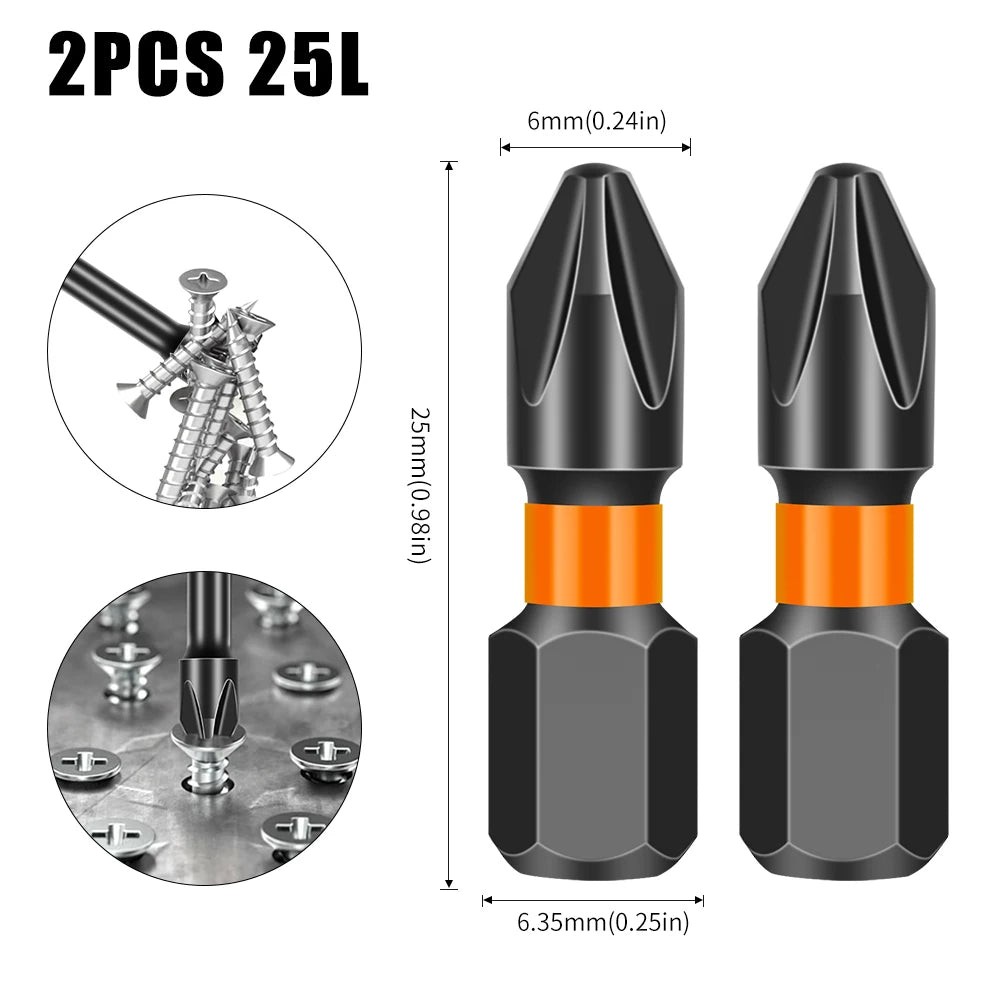 PH2 Kreuzdrehmomentkopf Schraubendreher S2-Stahl magnetisch rutschfest