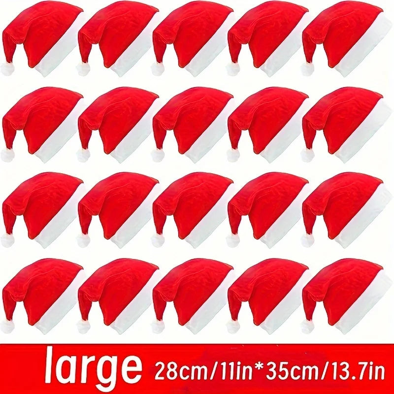 20 Festliche Weihnachtsmützen für Gruppen aus Vliesstoff