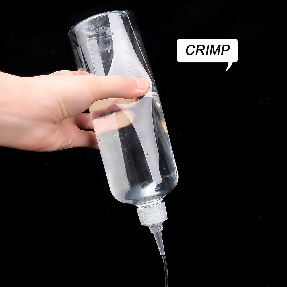 Transparente Quetschflasche 500/1000 ml mit scharfem Mund für präzise Dosierung