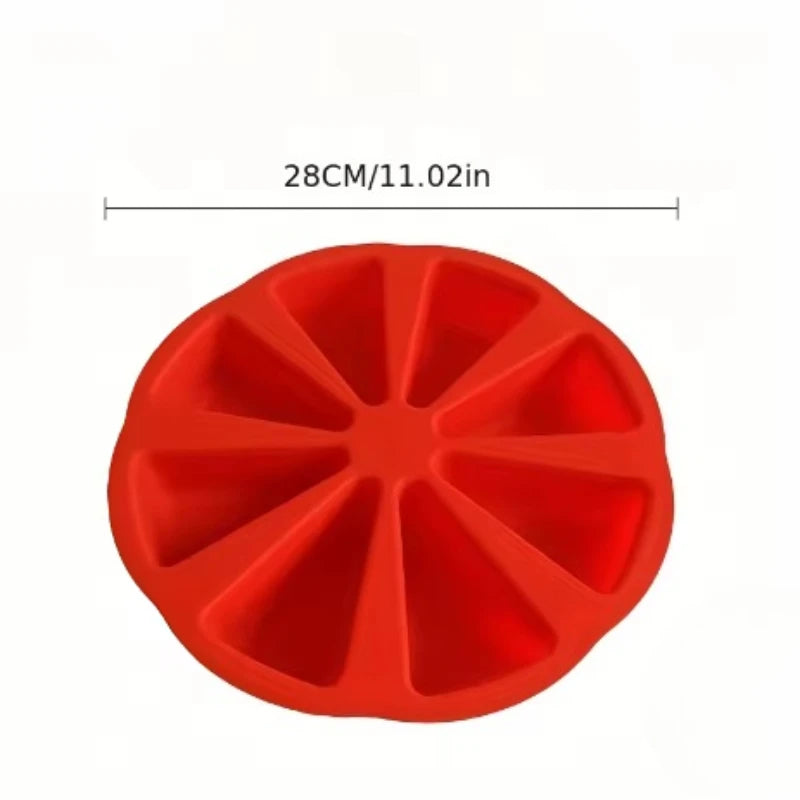 Dreieckige Silikon Kuchenform mit 8 Mulden für Brownies und Cupcakes-Yabubest - Home & More