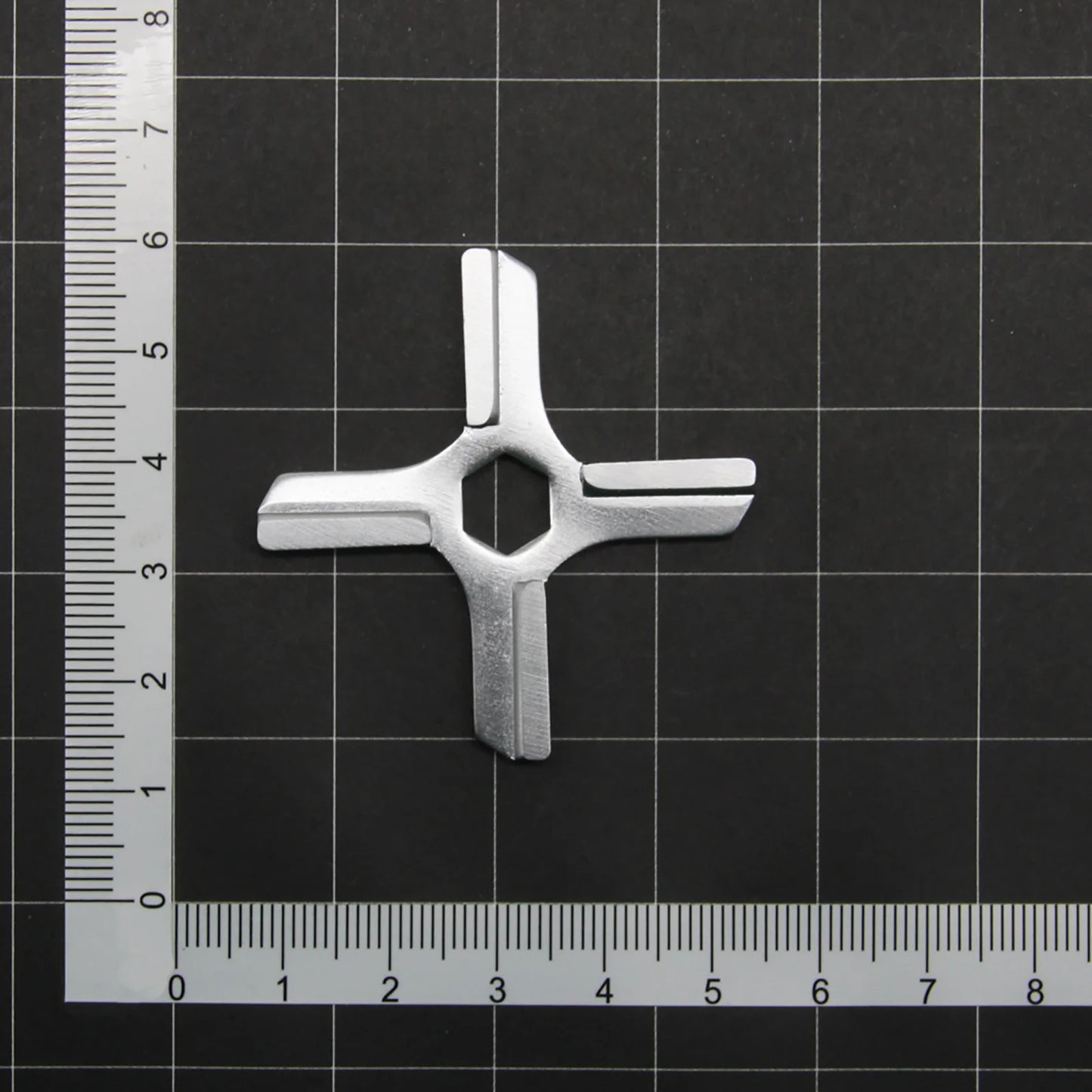2 Stück Edelstahl Fleischwolf Messer mit Sechskantloch Ersatzteile