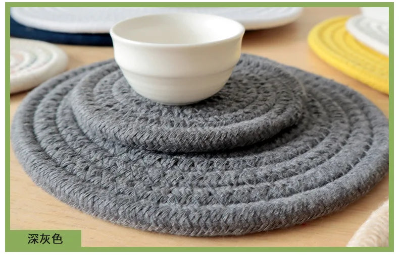 Seil Gewebtes Tischset Baumwolle, Isolierend, fuer Esstisch Kuech