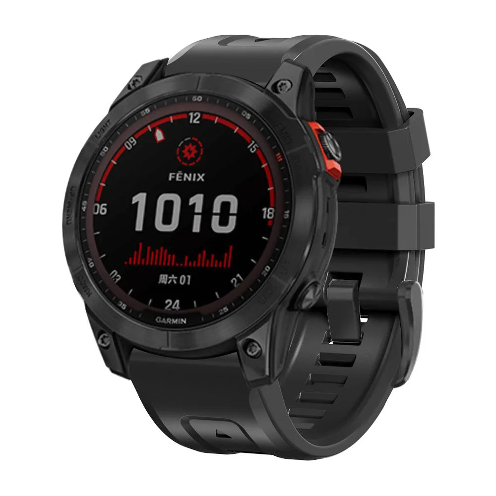 Schnellverschluss Silikon Uhrenarmband 22mm - 26mm für Sportuhren