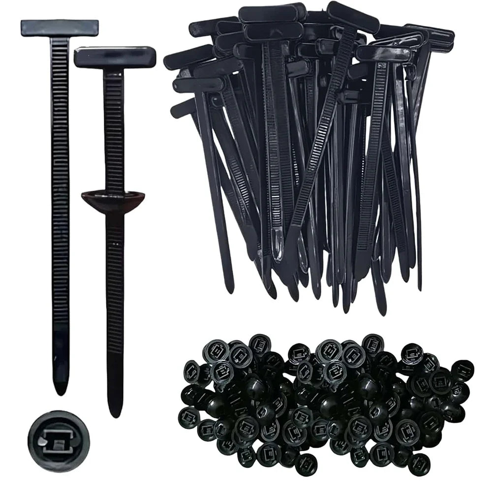 Universal Nylon Kabelbinder mit Clips für Auto & Haushalt – Viele Varianten