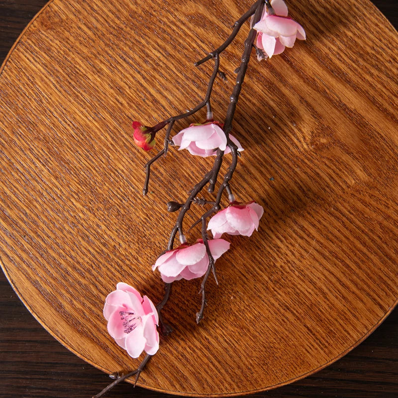 Kunstliche Blumen Fruehling Pflaumenbluete Pfirsichzweig Seidenblumen