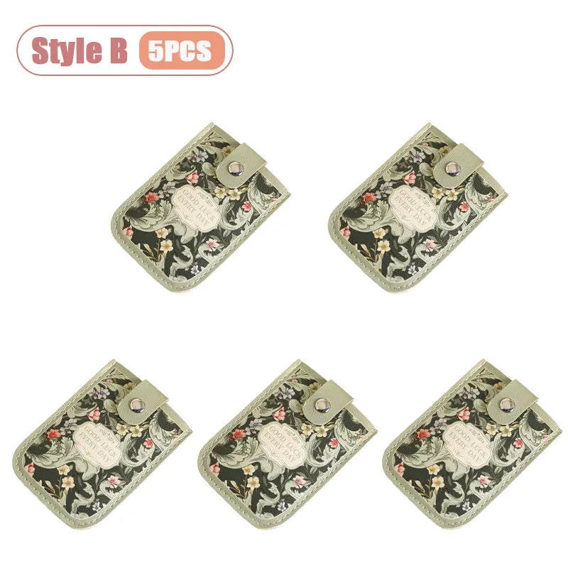 Kartenetui mit Vintage-Blumenmuster und mehreren Fächern für Damen