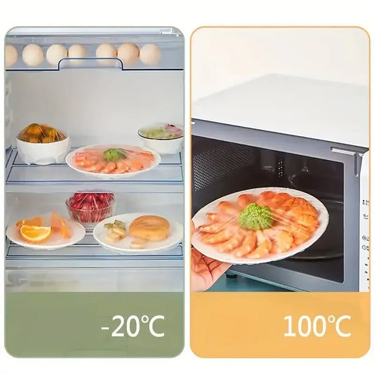 100 Stück Einweg Frischhaltefolie Lebensmittelschutz Kunststoff