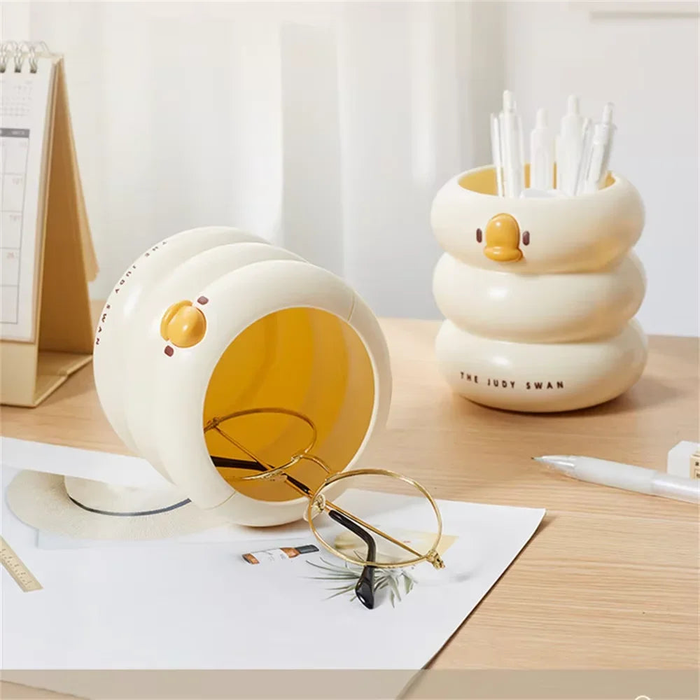 Cartoon Stift Organizer großer Kunststoff Stifthalter multifunktional rund
