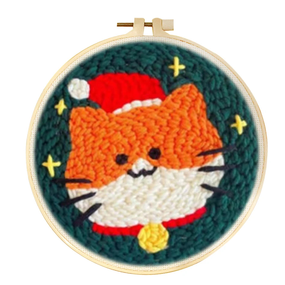 Kreatives DIY Punch Needle Stickset für Anfänger mit Tiermotiven