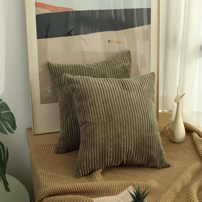 Cord Kissenbezug 40x40 45x45 50x50 cm weicher Plüsch Flanell Kissenbezug