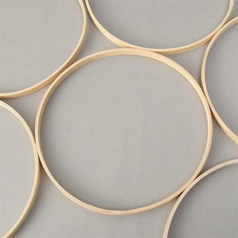 Natürliches 2er Bambus-Ring Set in 5 Größen – Perfekt für DIY Blumenkränze - Deko