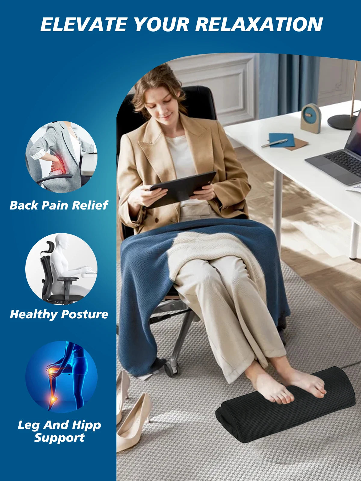 Ergonomisches Schreibtisch-Fußstützpolster zur Schmerzreduktion-Yabubest - Home & More