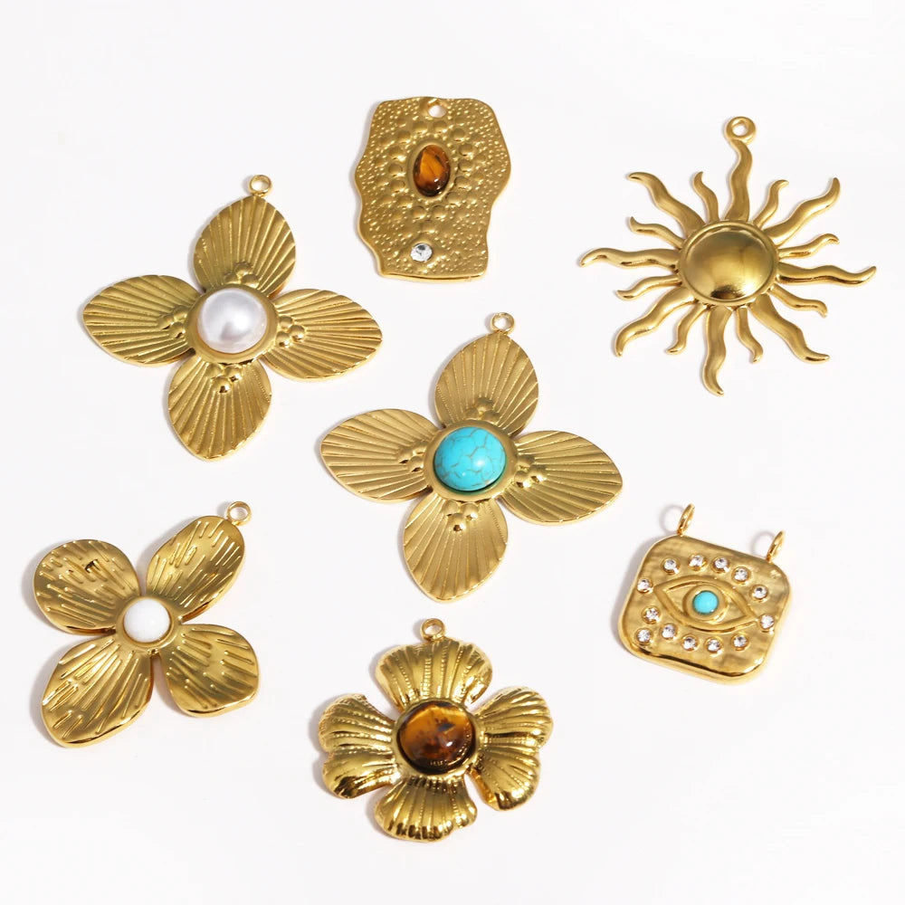 Edelstahl Gold Charms für individuelle DIY Schmuckkreationen