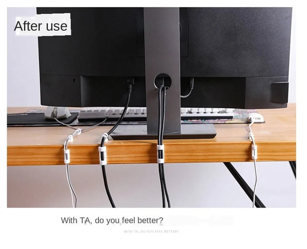 Kabel Organizer Clips Kabelmanagement für USB Lade Daten Leitung 16 Stück