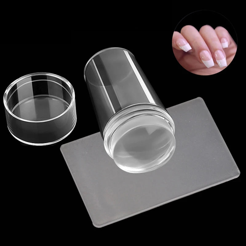 Kunstnägel Stamping Platten Kit mit Schablonen und Zubehör