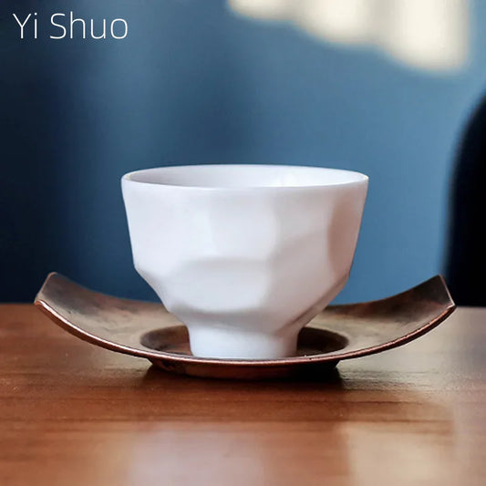 Klassische Weiße Keramik Teetasse Für Teerituale