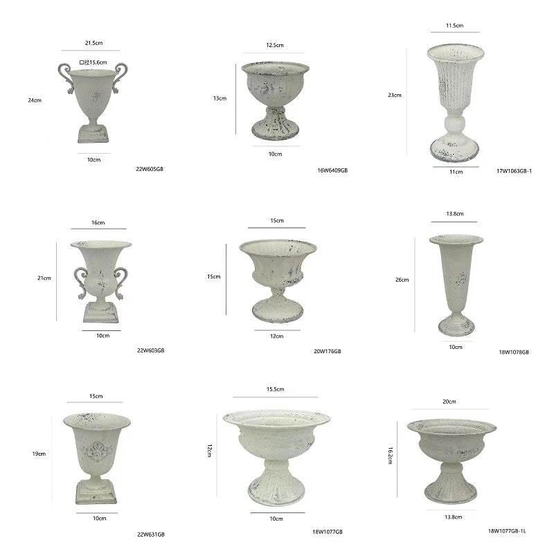 Retro Eisen Vase für Blumen, Heimdekoration und Hochzeit