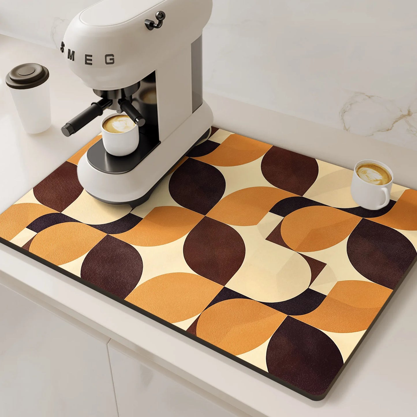 Schnelltrocknende Abtropfmatte aus Kieselalgen Schlamm für die Küche