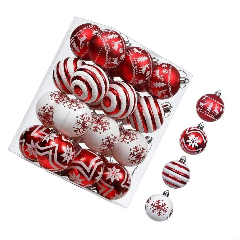 Bruchsichere Weihnachtsbaumkugeln 24 Stück Dekorativ