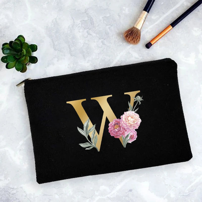 Florale Kosmetiktasche mit Reißverschluss für Damen und Brautjungfern