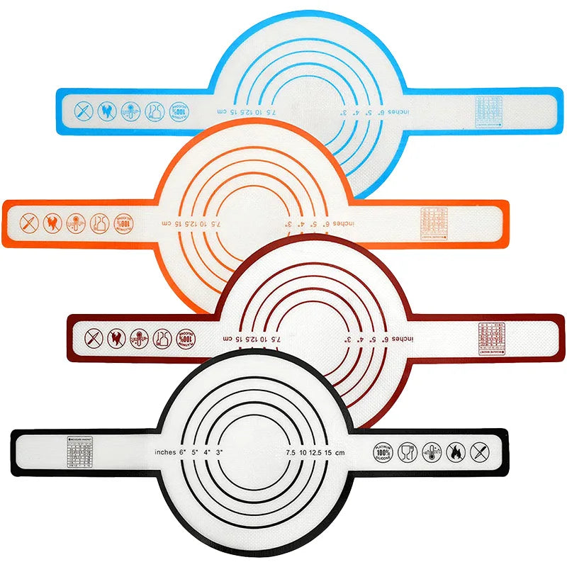 Silikon Backmatte mit langem Griff in 4 Farben für perfektes Backen