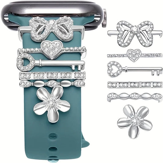 Trendige, skurrile, herzförmige, dekorative Uhrenarmbandschnallen mit Schlüsselmotiv und dekorative Schlaufen im Cartoon-Stil für einen modischen Handgelenk-Akzent-Yabubest - Home & More