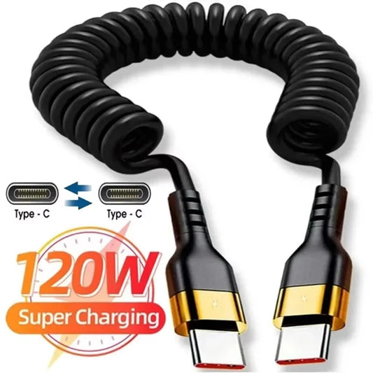 PD 120W USB C Kabel für Schnellladung, passend für iPhone 15, Samsung S23