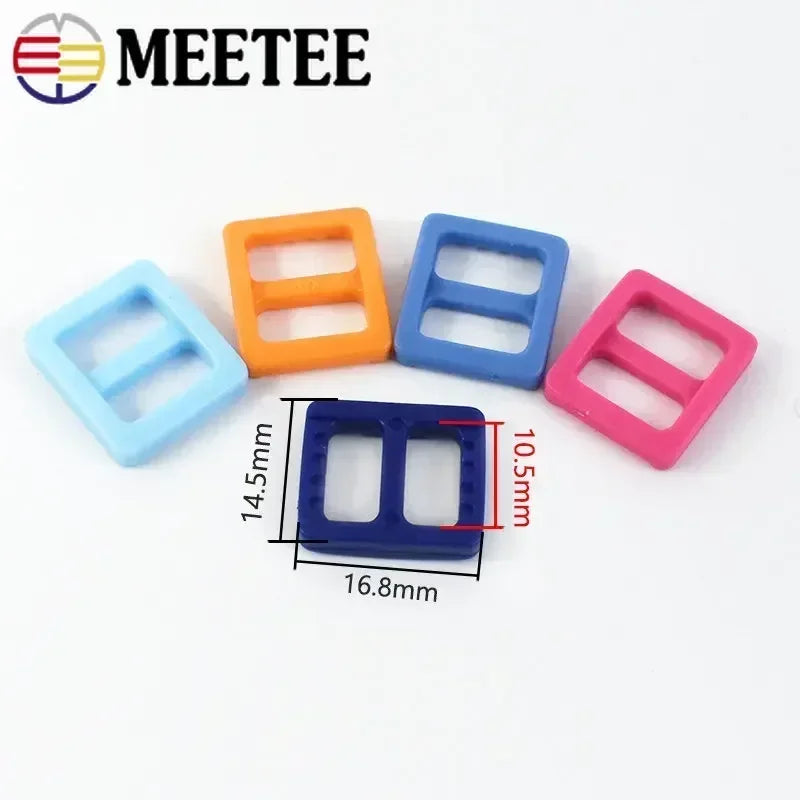 Kunststoff Schnallen Set mit Tri-Glide Ringen für Taschen und Gürtel