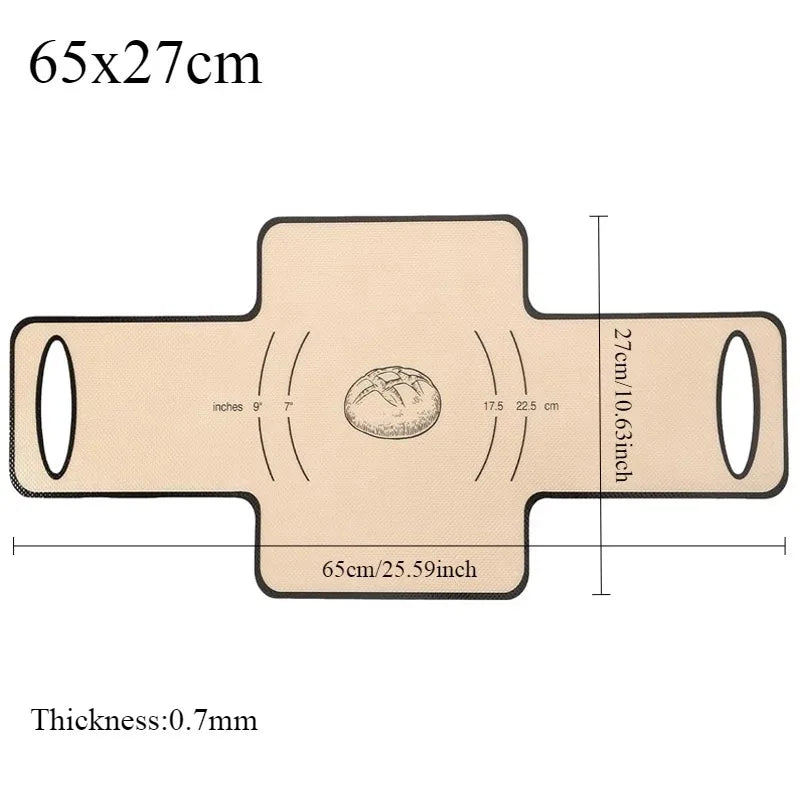 Wiederverwendbare Silikon Backmatte für Brot und Teigtransfer