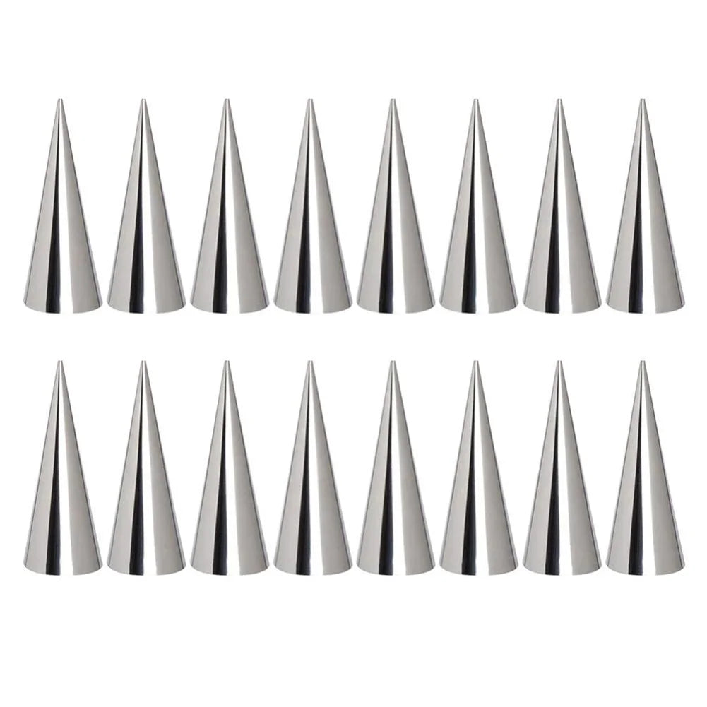Perfekte Croissants - Desserts: 16-teiliges Edelstahl Kegel Form Set, rostfrei