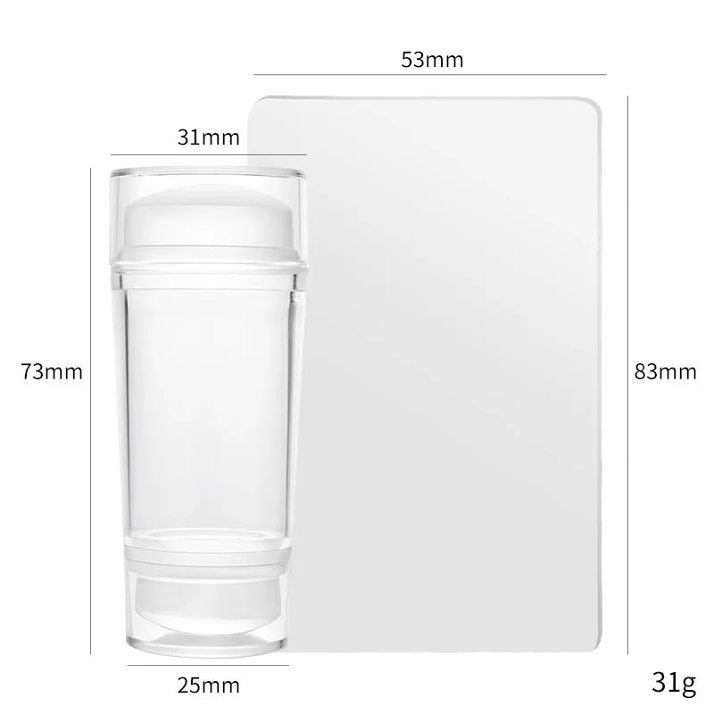 Kunstnägel Stamping Platten Kit mit Schablonen und Zubehör