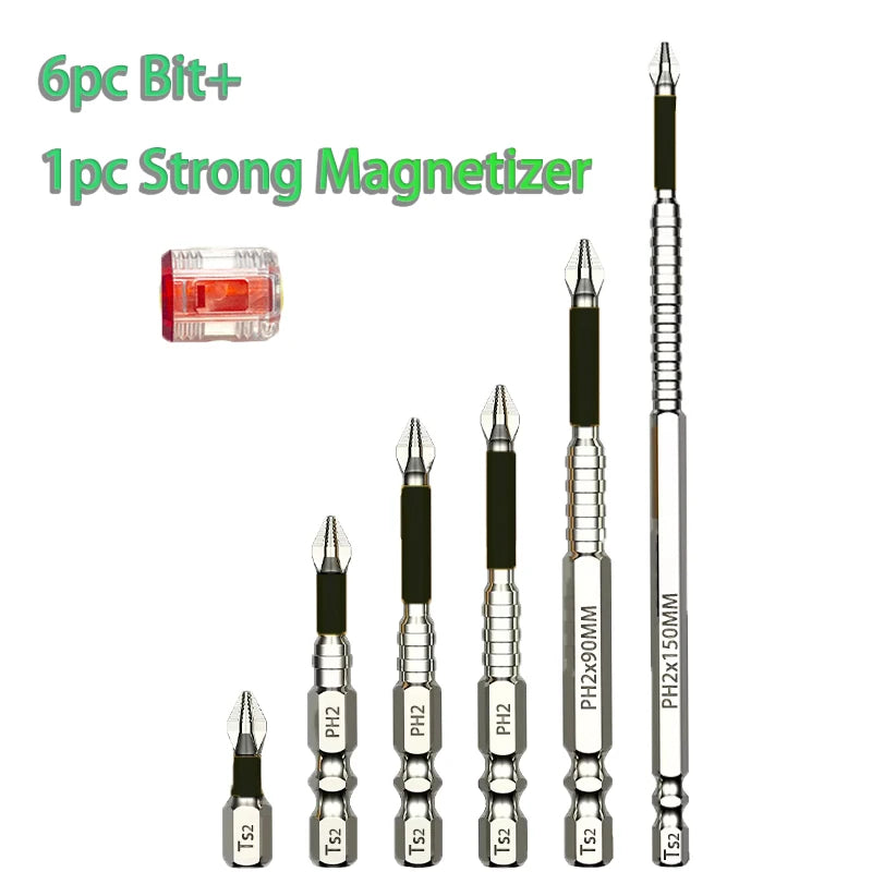 Rutschfester PH2 Kreuzschraubendreher mit magnetischem Kopf in verschiedenen Längen