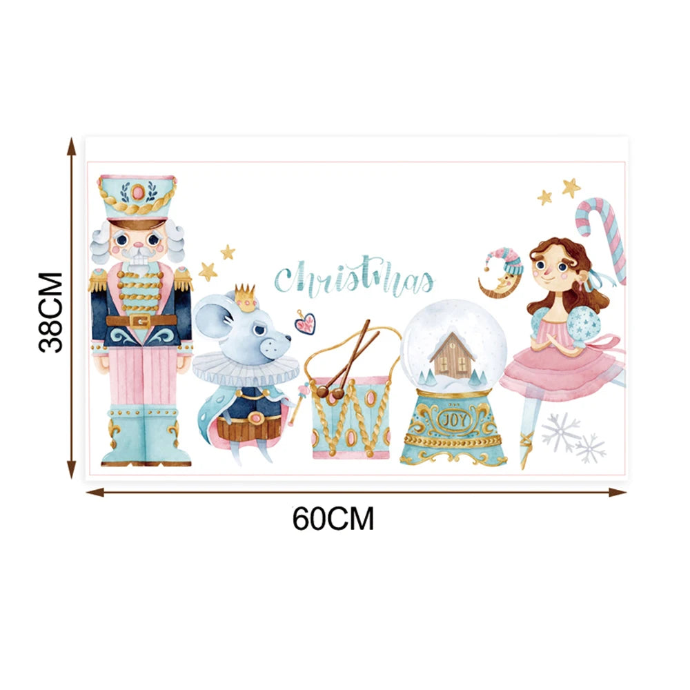 Doppelseitige Fensteraufkleber als wiederverwendbare Weihnachtsdekoration