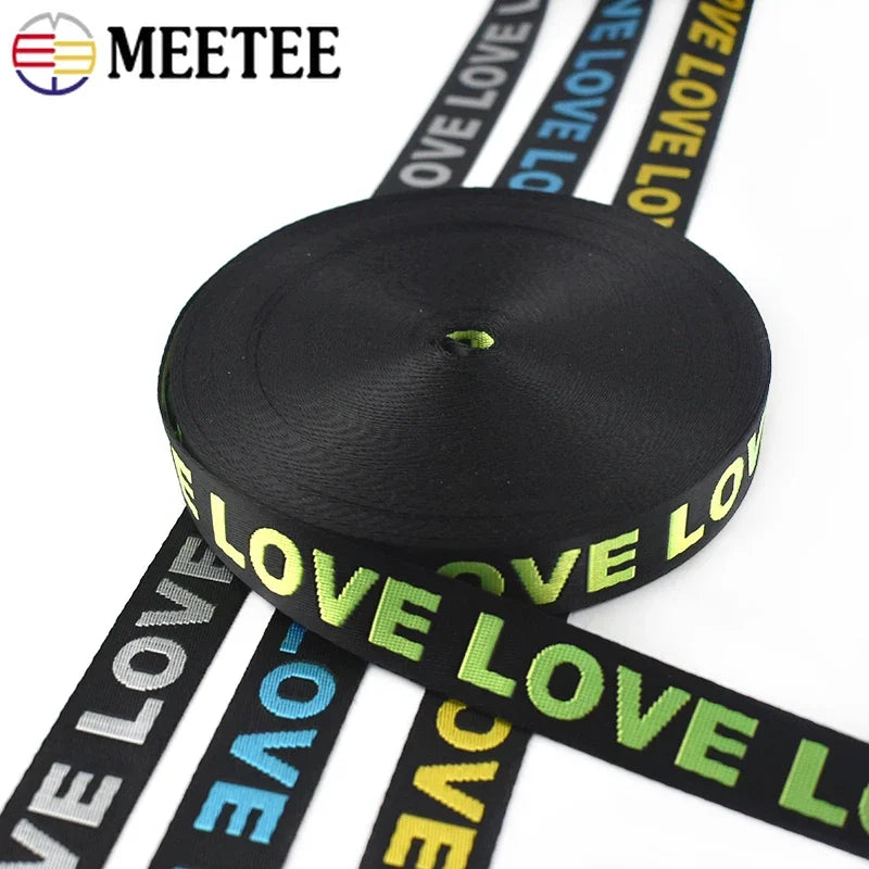 Nylon Jacquard Gurtband mit LIEBE Muster für DIY Nähprojekte