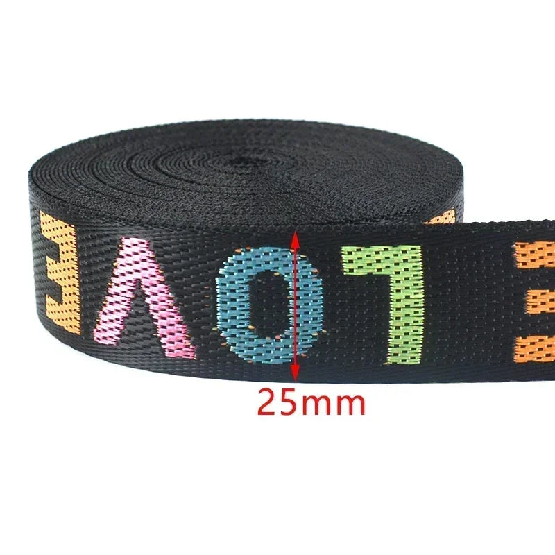 Nylon Jacquard Gurtband mit LIEBE Muster für DIY Nähprojekte