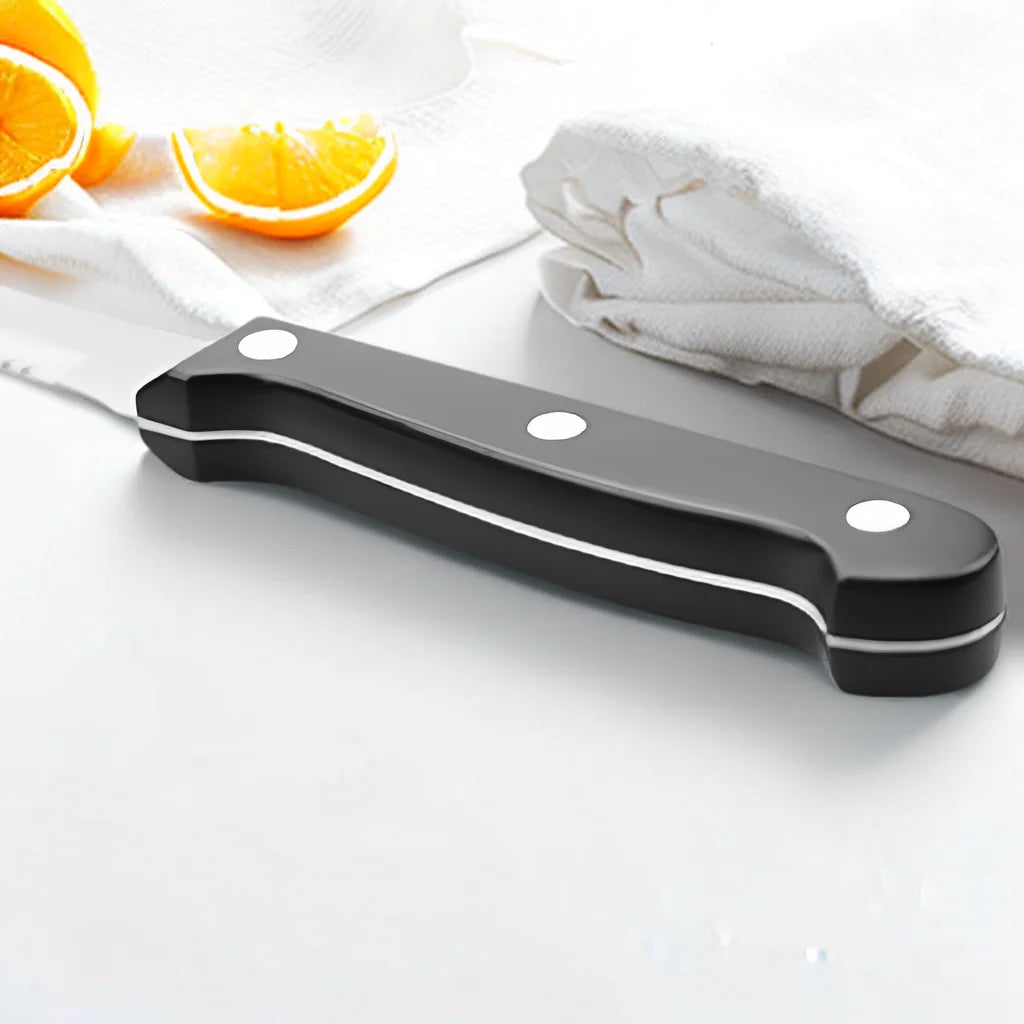 Vielseitiges Steakmesser Set: Scharfe Edelstahlklingen, schwarzer Griff, 4-12 Stück
