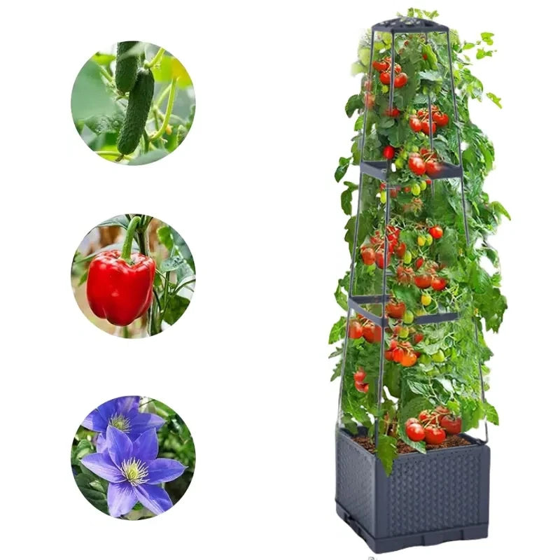 Vertikaler Pflanzturm Mehrschichtig für Balkon und Gemüseanbau