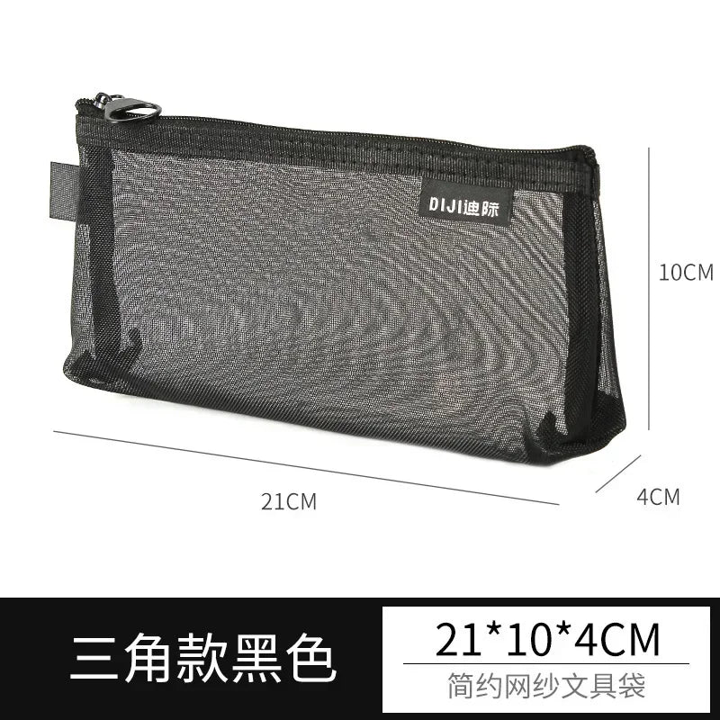 Transparentes Mesh Etui zur Aufbewahrung von Stiften in verschiedenen Farben