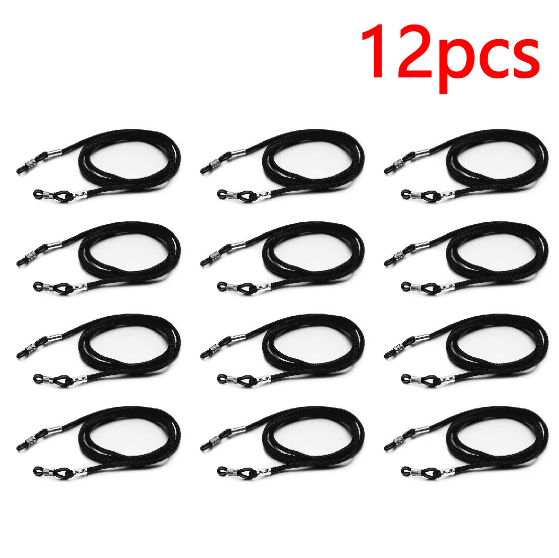 12er Set verstellbare Brillenbandhalter rutschfestes Brillenschnurseil Nylon