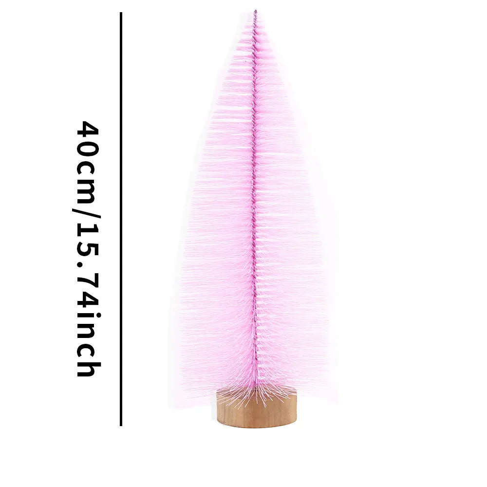 Mini-Weihnachtsbäume und Flaschenbäume für festliche Tischdekoration