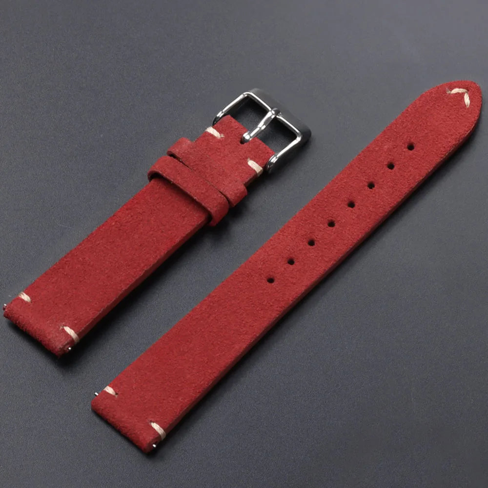 Weiches Schnellverschluss Wildleder Armband 14-22mm für Smartwatch Uhr