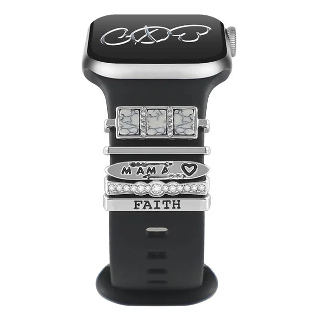 Dekoration für Apple Watch Band Ultra2 10 9 8 Diamant Schmuck Armband Zubehör für Samsung/Huawei Uhr 20/22mm Armband Charms-Yabubest - Home & More