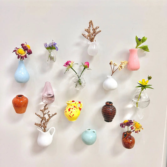 Niedlicher Kühlschrankmagnet Mini-Vase Dekoration für Mikrolandschaft & Blumen