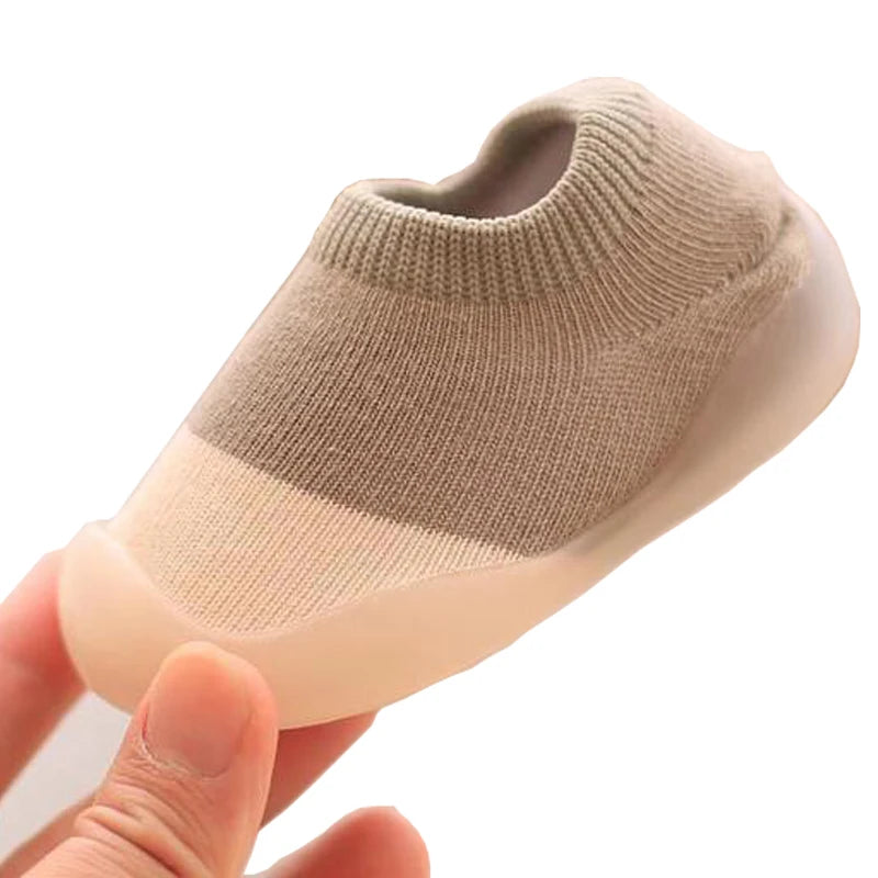 Baby Socken Schuhe mit Weicher Gummisohle für Erste Schritte Unisex