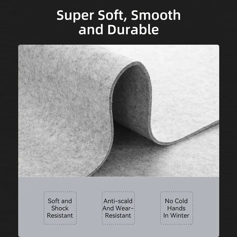 Großes Wollfilz Mauspad – Rutschfest, Schreibmatte für Gaming und Büro