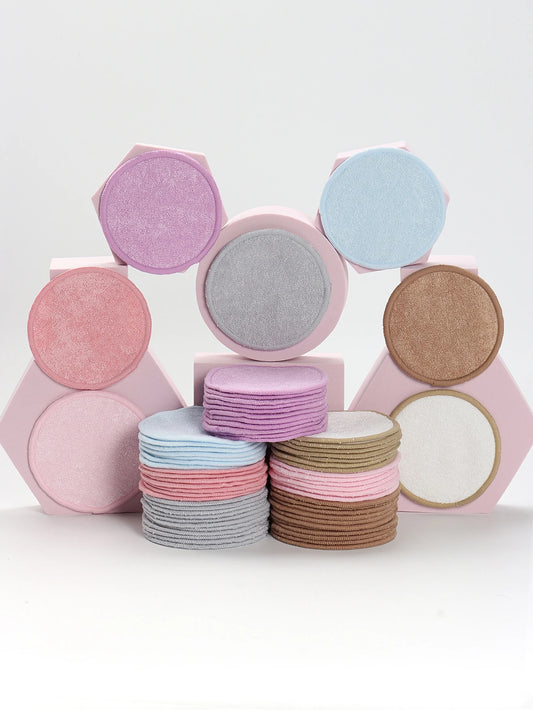 Weiche wiederverwendbare Make-up-Entferner-Pads aus Bambusfaser
